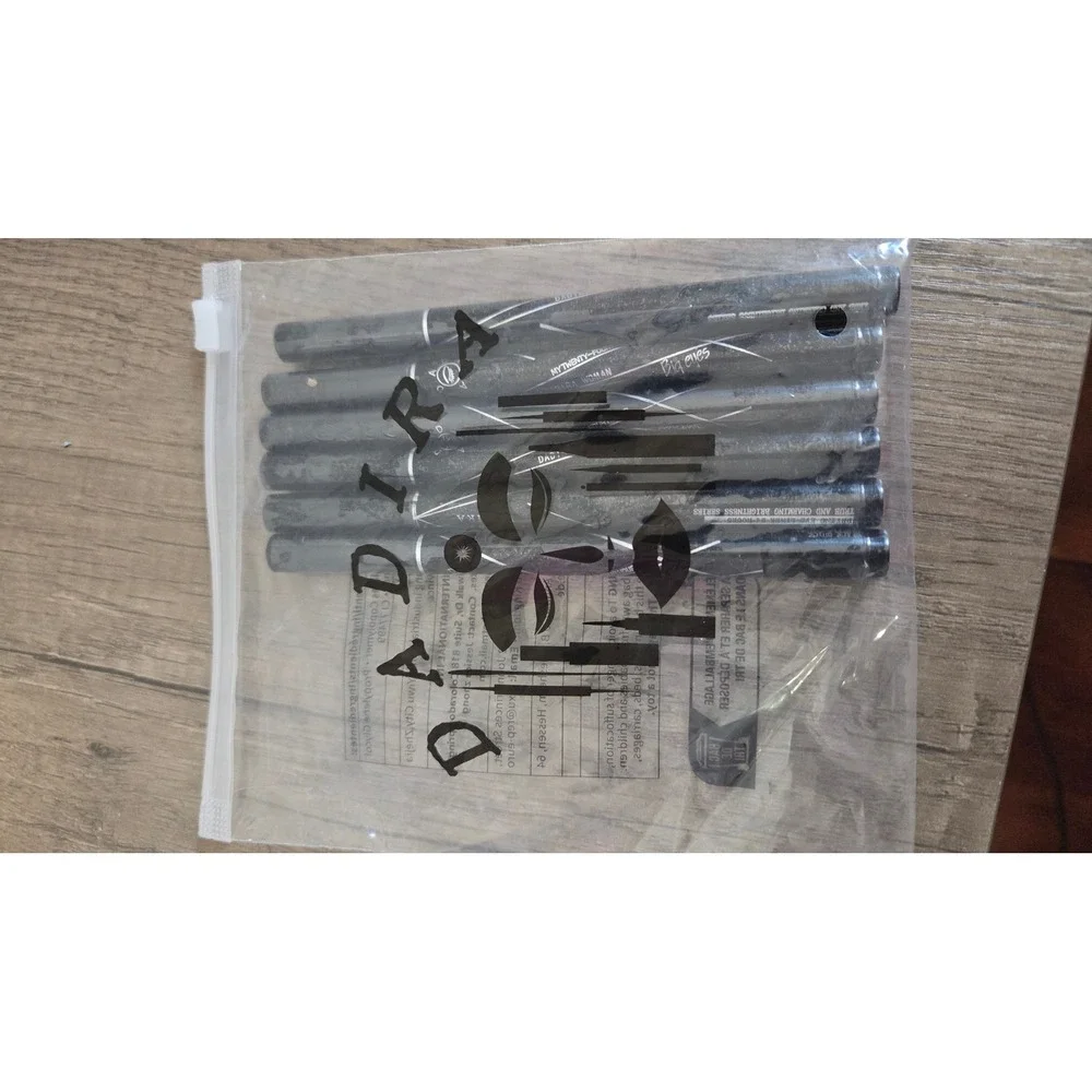 Dadira Black Quick Drying Eye Liner 24 Hours True and Charming Series 6 Pack Lot